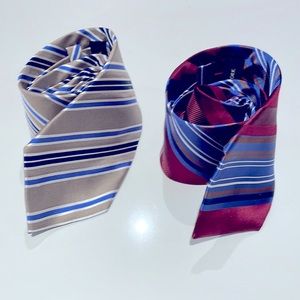 (2/$30) Jones New York Pure Silk Ties Lot